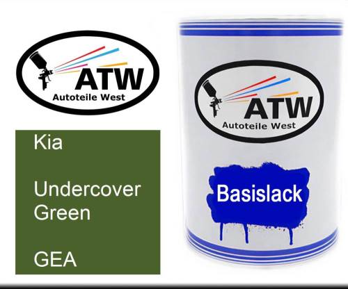 Kia, Undercover Green, GEA: 500ml Lackdose, von ATW Autoteile West.